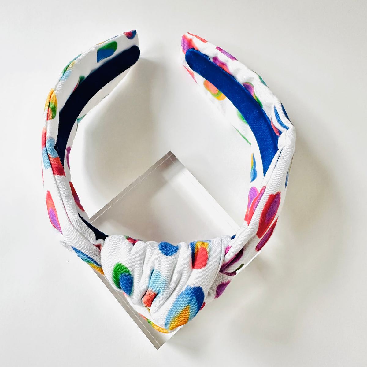 Colorful headband with a white background