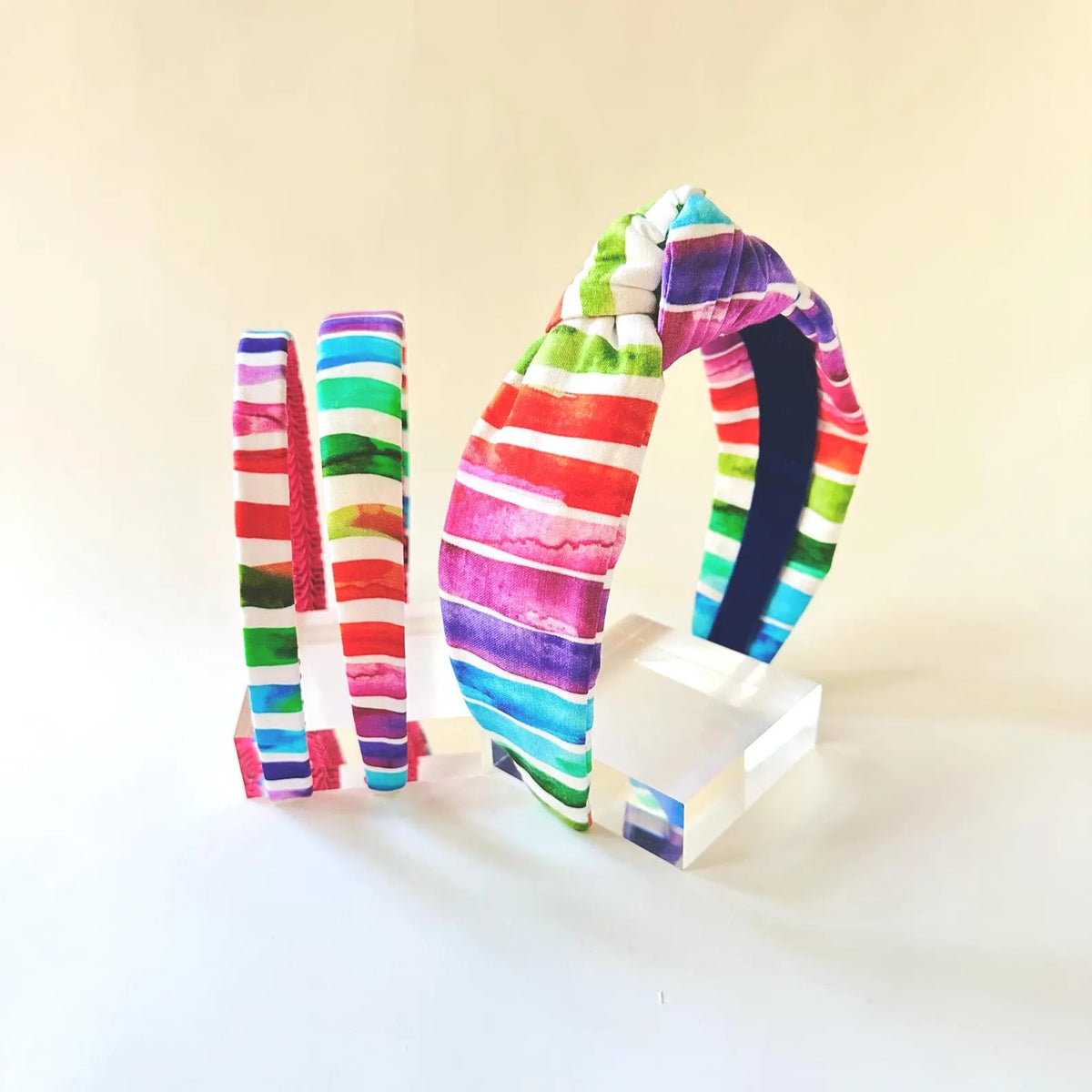 Rainbow Striped Cotton Headband