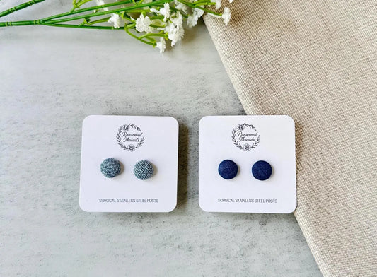 Classic Denim Fabric Button Studs