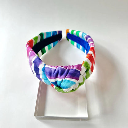 Rainbow Striped Cotton Headband
