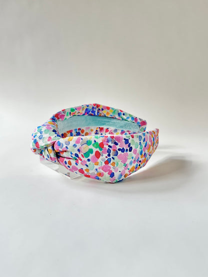 Watercolor Pastels Top Knot Headband
