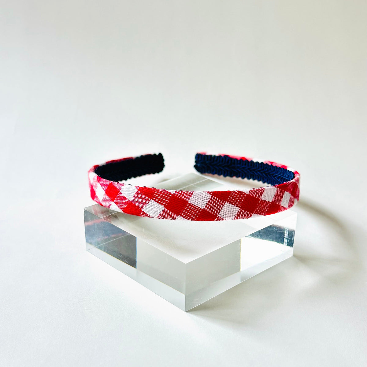Red & White Gingham Headband