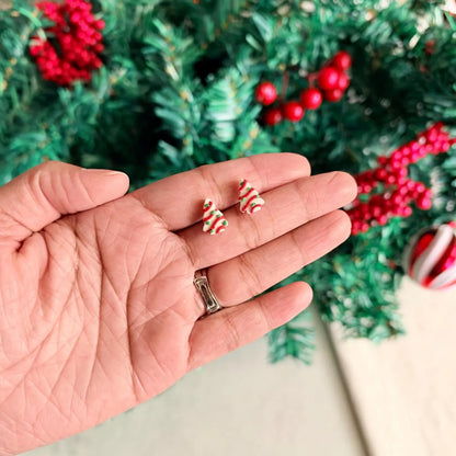 Christmas Tree Cake Stud Earrings