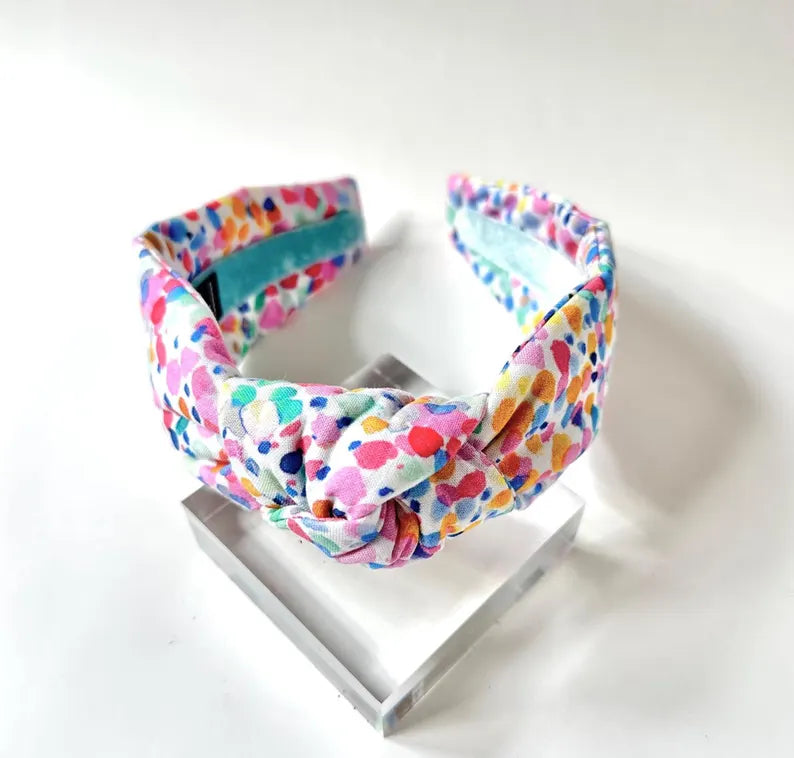 Watercolor Pastels Top Knot Headband